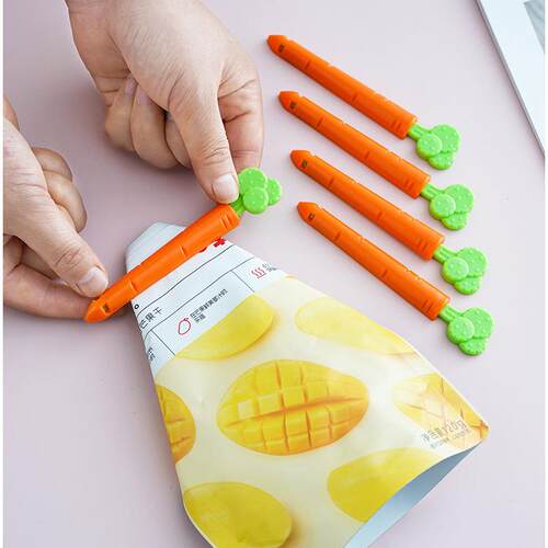 Cute Carrot Sealing Clips Creative Milk Powder Clip Food Pla