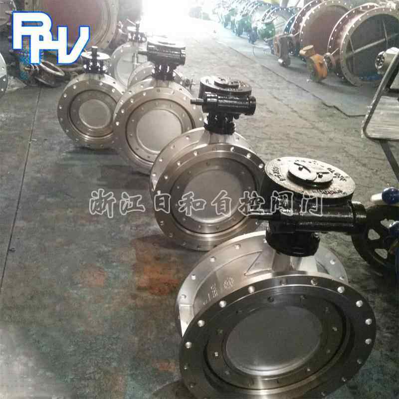 厂家直销涡轮三偏心硬密封蝶阀D373H304不锈钢手动法兰蝶阀规格全