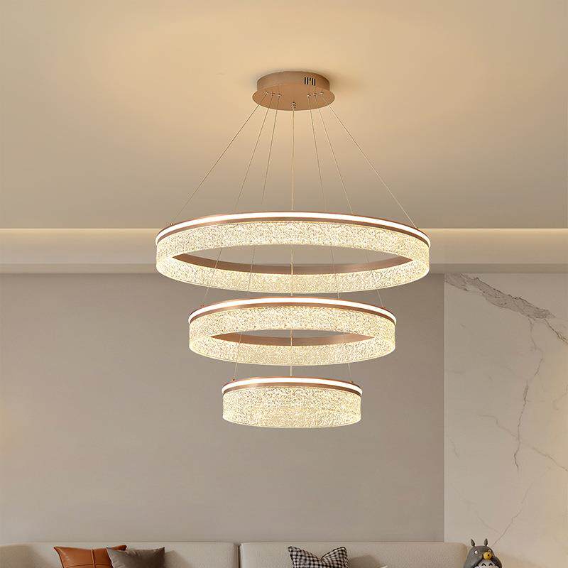 客厅吊灯现代简约大气轻奢水晶餐厅led卧室灯具2024新款网红爆款