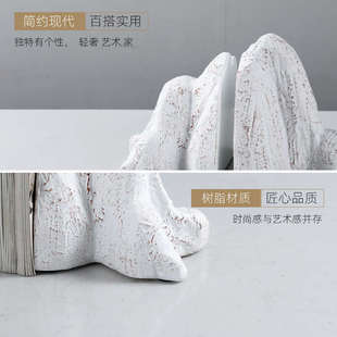 新中式 书档办公室书房书靠书柜饰品摆件样板间民宿创意假山艺术品