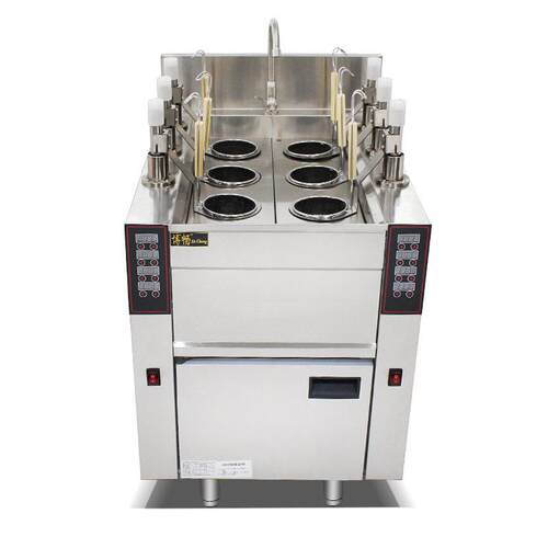 电喷吞流式6头煮面机降热升商用饺子云粉面机冒菜麻BEH-350D辣烫