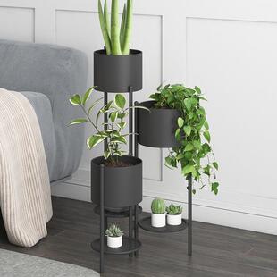 欧多层绿萝花架室内客花厅肉绿植架多子落地铁艺盆架北置物OLD