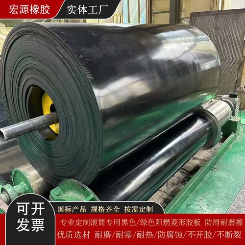 尼腐龙橡胶输送带高强力阻燃环耐皮带磨耐酸碱防FIP蚀形加厚传送