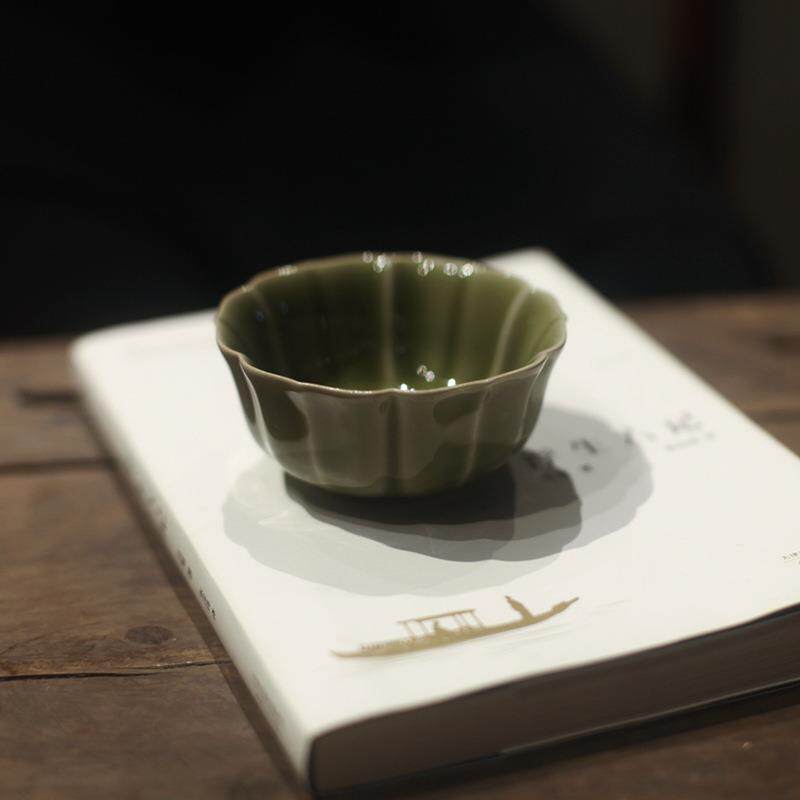 |宋青书院|《耀州窑》青瓷多芬普洱杯 聚香杯 闻香杯 主人杯 宋风