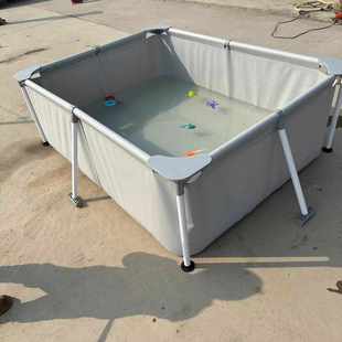 养鱼大游泳池 儿童水上支架乐园滑梯蓄水池大型工地移动蓄水池