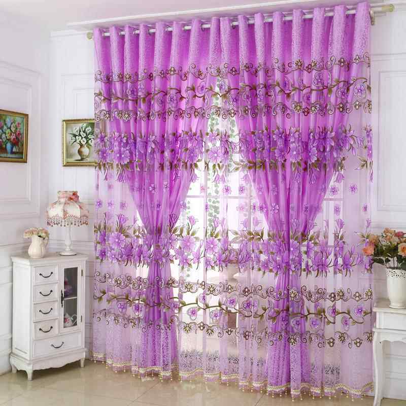 田园风高档窗帘窗纱料布料半遮光客厅阳台卧室隔断帘新款特价成品