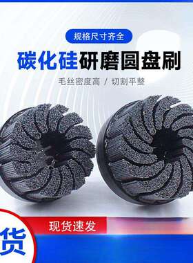 工业圆盘刷 五金制品端面抛光 浇筑刷 陶瓷丝 磨料丝钢件去毛刺刷