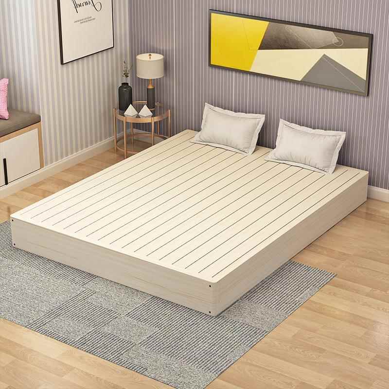 实木硬板床垫木板护腰床架排骨架地台床1.5双人1.8米硬榻榻米