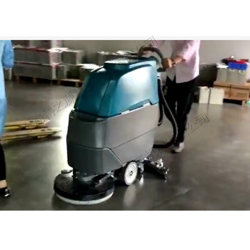 手推式车间地坪清扫机酒店大理石地面扫地机刷盘式半自动洗地机