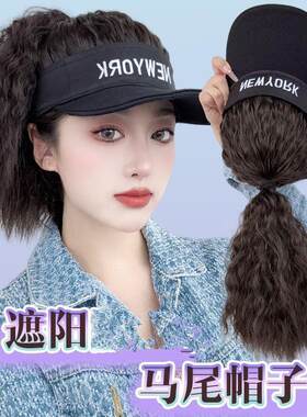 化疗后女士光头帽带假发帽子高马尾全头套式自然仿真假发帽薄款夏