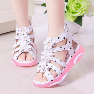 Princess Floral Sandals For Girls Little Big Kids Roman Sand