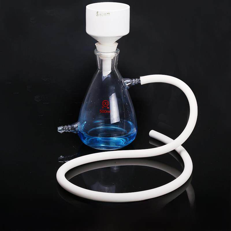 华鸥玻璃真空抽滤瓶1000ml上下嘴过滤瓶实验室过滤装置布氏漏斗瓶