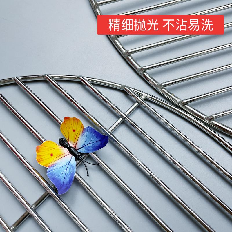 不锈钢材质圆形烧烤网加粗压肉帘子蒸锅篦子烤肉篦子熏肉烧烤网片