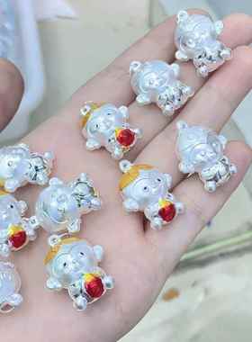 爆款银佳银饰足银990油压孙悟空吊坠时尚潮流精品现货