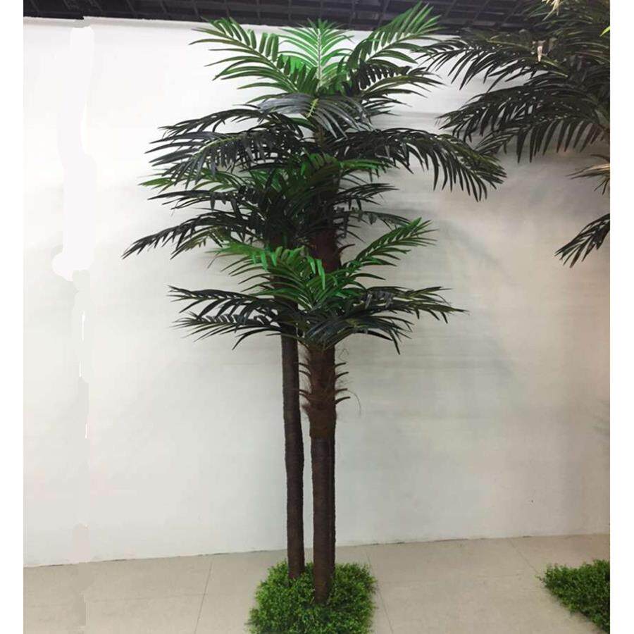 工厂仿真植物凤尾葵假树棕榈芭蕉欧式装饰2.6米三杆椰子树