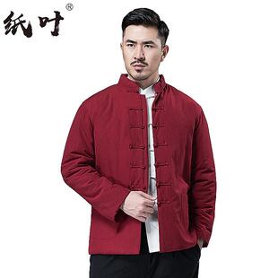 新款国风唐装男士加保厚棉衣中老季年中式棉服中装棉袄暖男冬外套