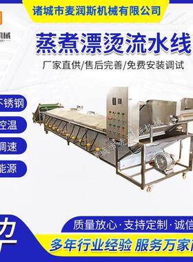 诸城蔬菜清洗杀青流水线厂商 鱼肉丸子蒸煮线 花生连续式蒸煮机器