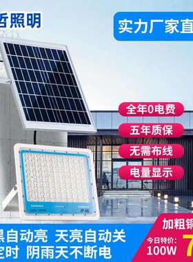 Led高亮太阳能庭院投光灯100W200W300W太阳能泛光灯