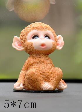 高档小猴创子意车载摆件汽车内车上中台装饰品萌可爱女控生20呆22