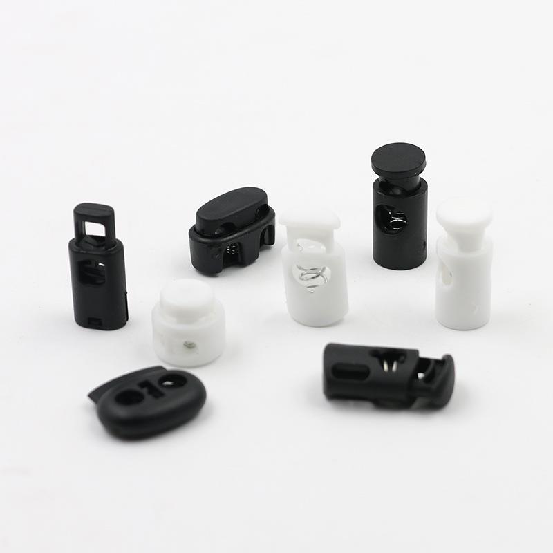 塑料弹簧扣箱包配件吊钟松紧调节绳扣止绳锁拉线衣帽猪鼻扣