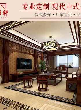 东阳木雕实木花窗吊顶走廊灯格实木镂空方形花格中式仿古装修挂件