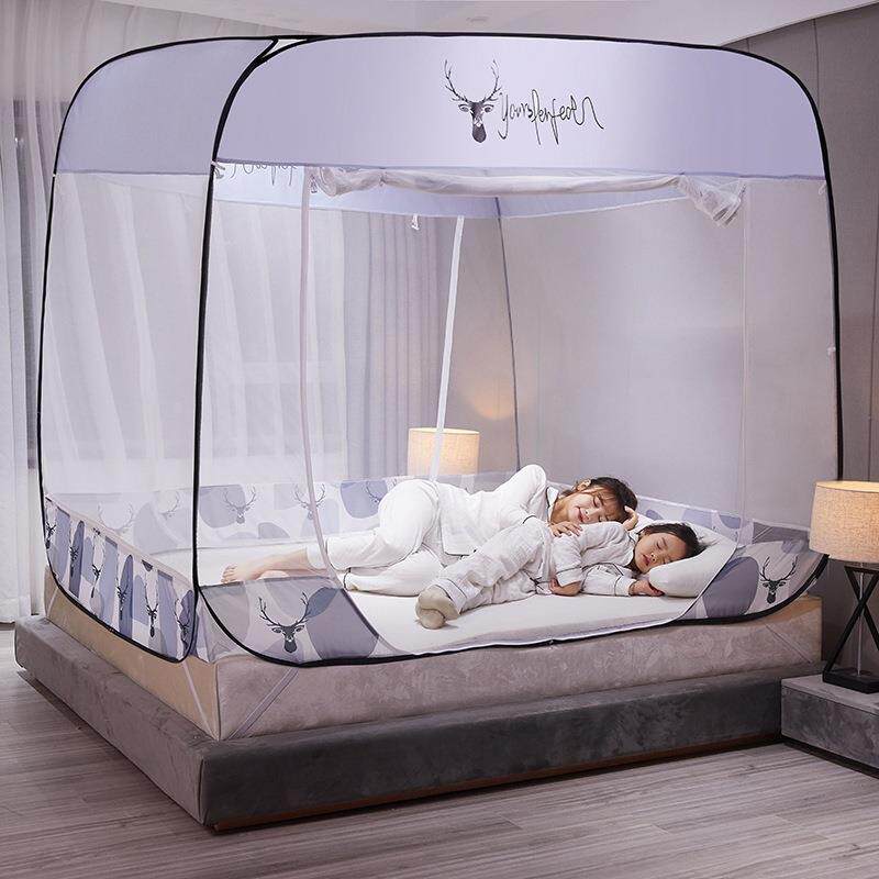 免装蚊蒙古包家用无需支架帐1.8m床防蚊防摔2米安9573加密纹.账15