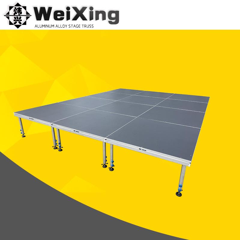 铝合金简易拼装舞台活动快装四柱移动生产直销模块化t台升降拼装