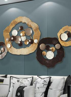 现代轻奢属金墙壁铁艺墙面装饰客厅沙发A2770玄关背景面壁饰挂现