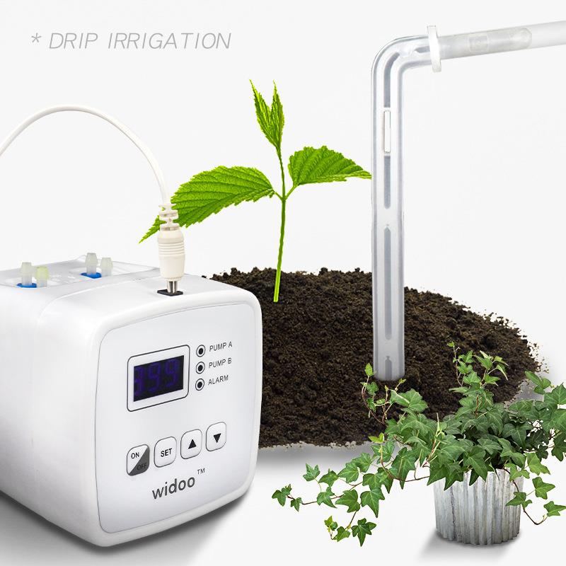 新款双泵家用自动浇花器智能定时浇水器盆栽滴灌系统无水自动断电