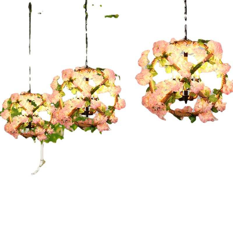 植物餐厅吊灯创意吧台绿植网红音乐餐吧复古工业风火锅店酒吧厅灯