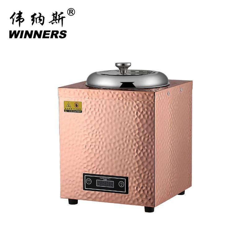 锤纹玫瑰金智能汤煲商用电加热暖汤煲酒店自助餐厅早餐店保温汤炉