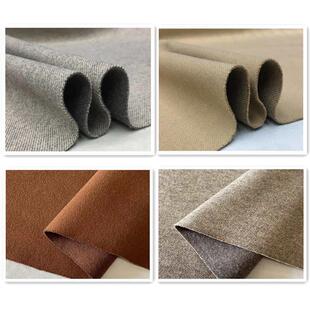 保暖仿毛星空呢微弹纯色秋冬裤子马甲裙小西装套装风衣服装布面料