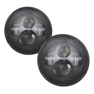 适用于07 18牧马人JK不带天使眼30W黑色7寸大灯led越野照明前大灯