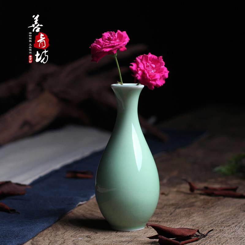 文艺绿容器箩瓶子桌面客厅小型干花养插花花瓶小巧摆件水迷你简单