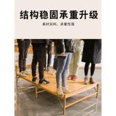 批发竹床折叠床单人家用办公室午休午睡简易双人出租房竹子加固硬