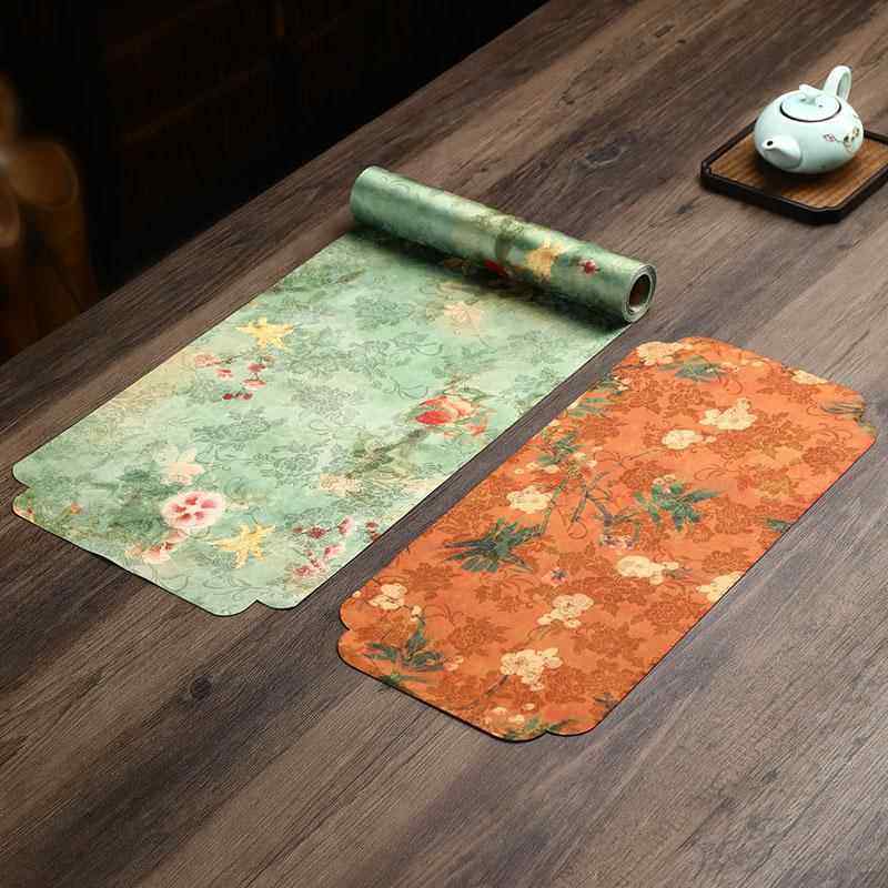 中式织锦双面防水茶席新桌旗长方形茶垫主人席茶桌布艺中国风家用,居家布艺,茶席,淘宝优惠券,粉丝福利购,淘宝优惠卷