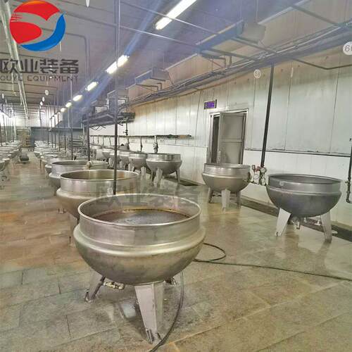 厂家直销立式卤肉锅烧鸡煮锅大型小型夹层锅现货创业设备炊事设备