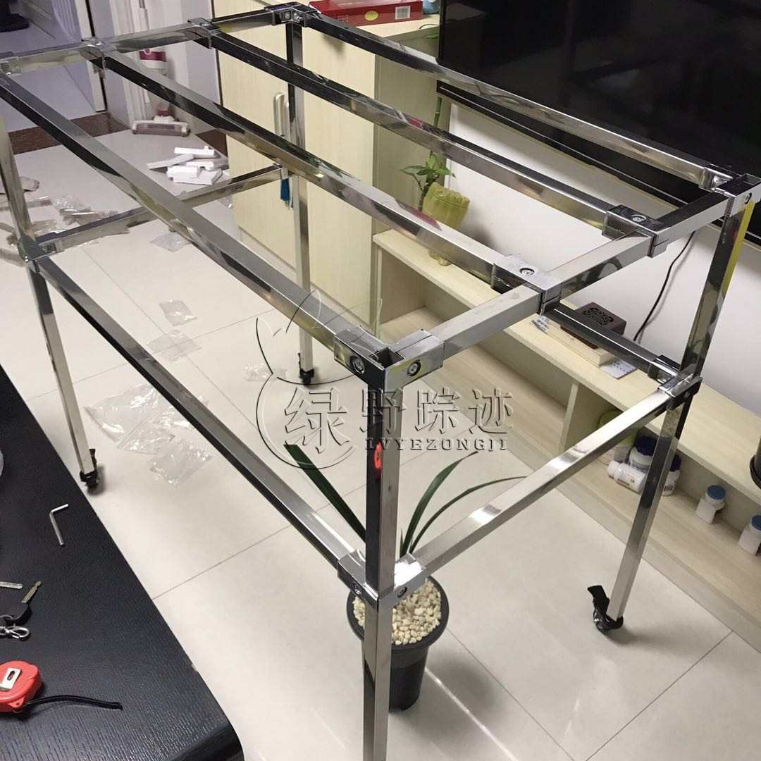 精品202不锈钢方管兰花架方管兰架可调节可移动送托盘万向轮包邮