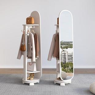 木镜子全身衣镜衣帽架多衣功能一体旋转家用NGO实挂架试穿衣镜落