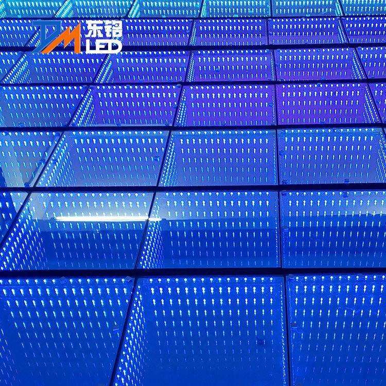 LED深渊地砖灯IP67防水3D方形玻璃镜面灯商场舞台KTV婚庆灯具幻彩