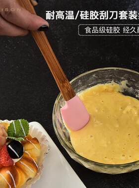 新款直销跨境迷你烘焙工具彩色5件套装锅铲硅胶刮刀儿童木柄硅胶