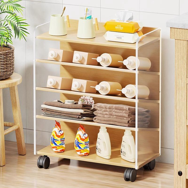 夹卫生CAA置物架浴室缝间地收纳多层落可移动窄款架子窄缝杂物小