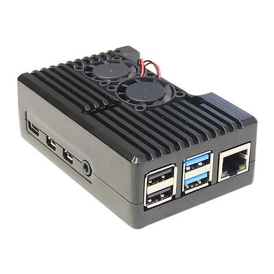 4代铝合金外壳RS01带双风扇92x62x32MM工程盒控制盒仪表仪器外壳