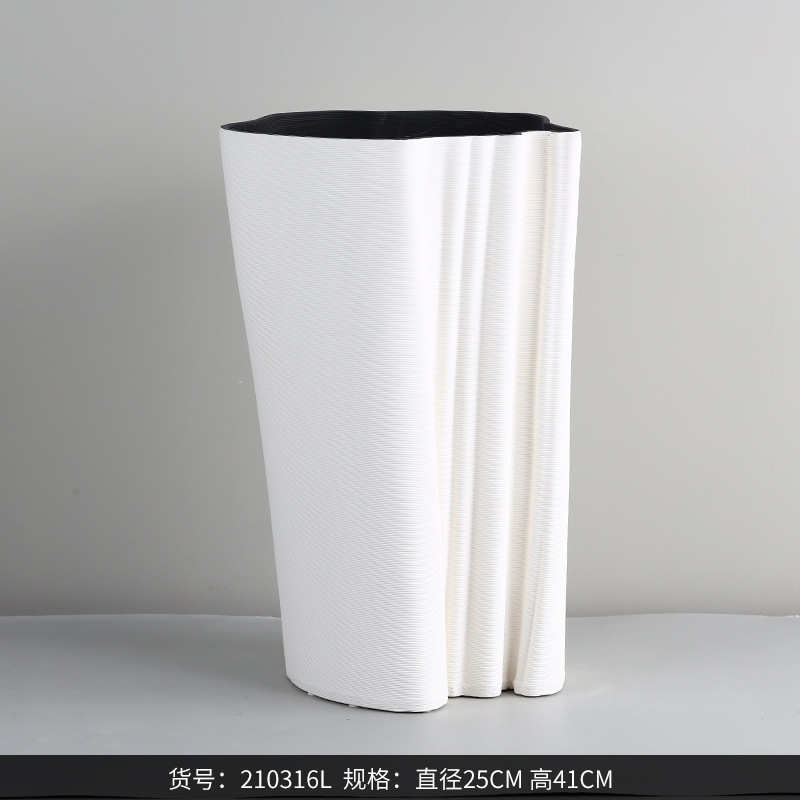 打印west  摆件best样板房干花3d器陶瓷花盆白色家居花花瓶 高档