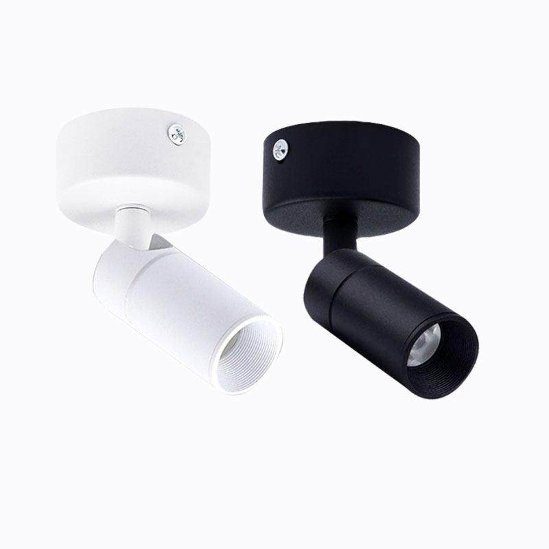 明装led防眩小射灯免开孔吸顶餐厅可调1W3W背景墙氛围灯聚光束5度