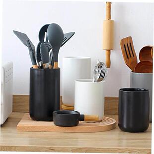 Ceramic chopstick holder kitchen utensil storage bottle