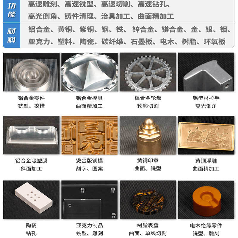 睫毛合模具烫金版硅胶3030CNC数控精雕机铜工电极曲面高光雕刻机