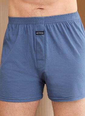 宽松平角裤Mens cotton underwear loose boxer shorts四角内裤