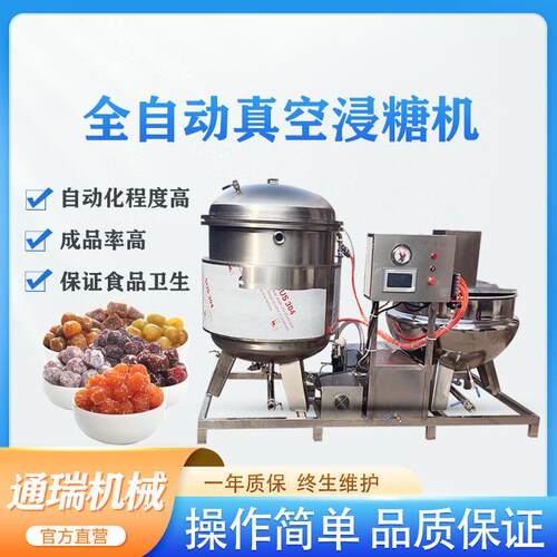 商用低温果脯蜜饯真空浸糖锅 蒸汽加热搅拌化糖罐 刺梨真空浸渍机