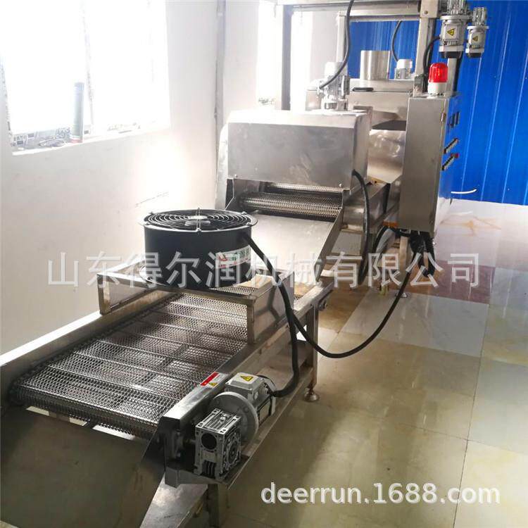 DR3500薄脆脆皮油炸生产线 煎饼果子薄脆全套油炸机 提供面片工艺